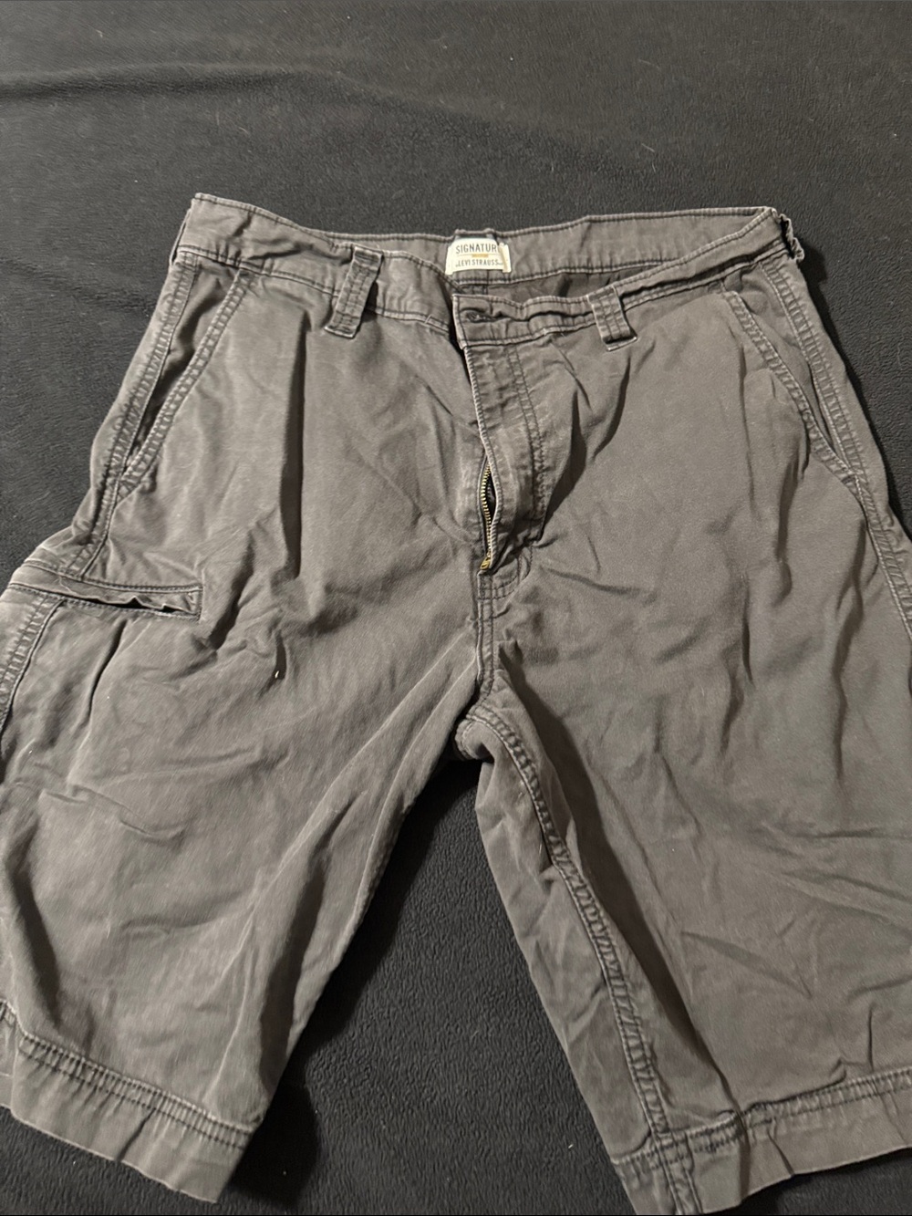 Signature Men's Charcoal Cargo Shorts
